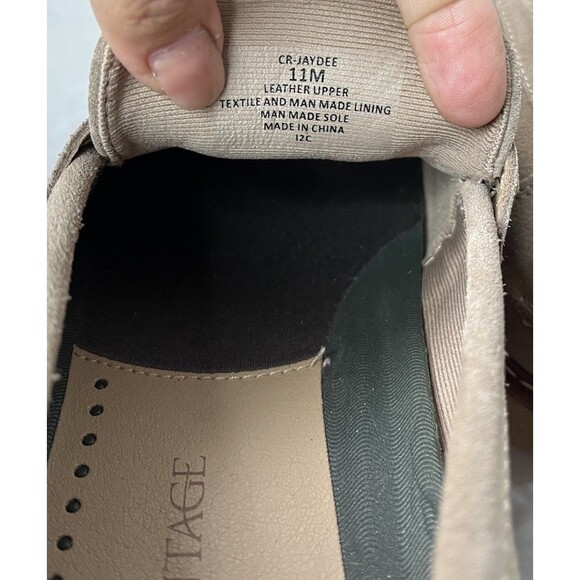 New Crown Vintage Jaydee Penny Lofers Slip On Men Shoes Leather Suede Sz 11 M